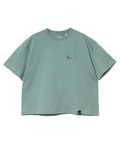 go slow caravan(ゴースローキャラバン) |USA/C スクエアLOGOバックプリントミドルTEE (WOMENS)
