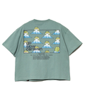 go slow caravan(ゴースローキャラバン) |USA/C スクエアLOGOバックプリントミドルTEE (WOMENS)