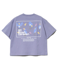 go slow caravan(ゴースローキャラバン) |USA/C スクエアLOGOバックプリントミドルTEE (WOMENS)