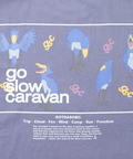 go slow caravan(ゴースローキャラバン) |USA/C スクエアLOGOバックプリントミドルTEE (WOMENS)