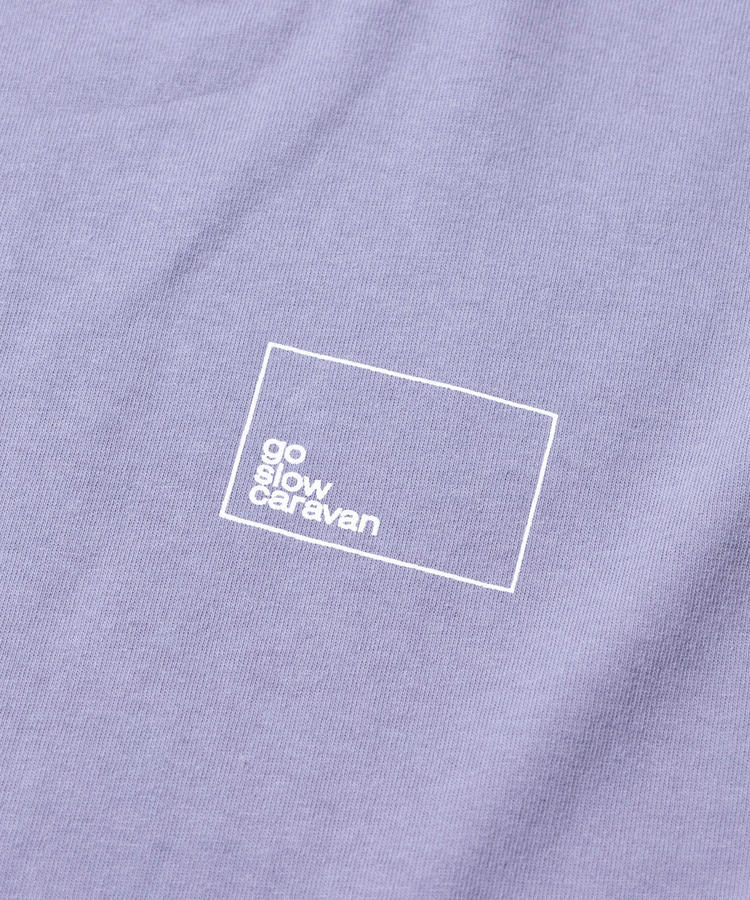 go slow caravan(ゴースローキャラバン) |USA/C スクエアLOGOバックプリントミドルTEE (WOMENS)