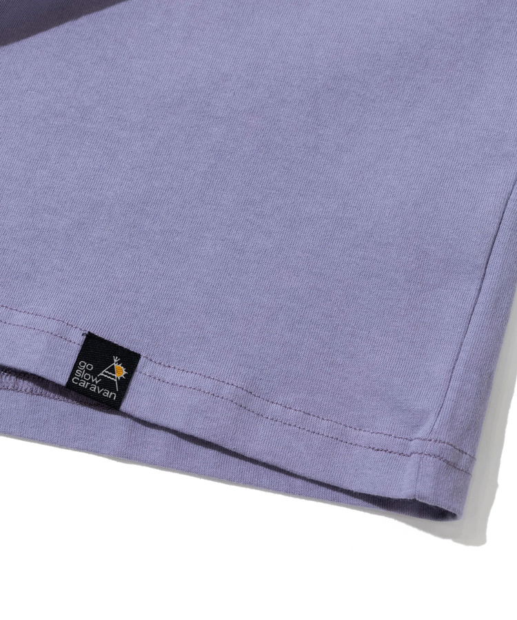 go slow caravan(ゴースローキャラバン) |USA/C スクエアLOGOバックプリントミドルTEE (WOMENS)
