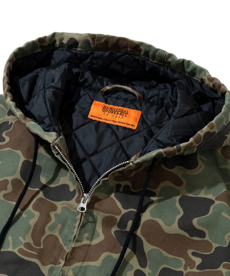 go slow caravan(ゴースローキャラバン) |UNIVERSAL OVERALL/ユニバーサルオーバーオール COTTON DUCK HOODIE JACKET -CAMO- (MENS)