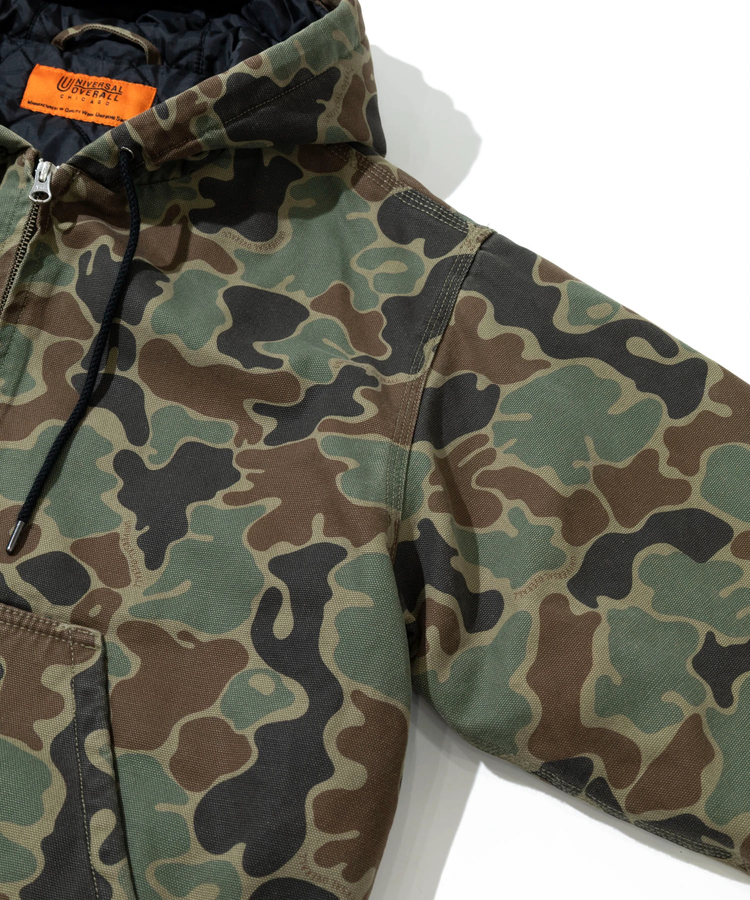 go slow caravan(ゴースローキャラバン) |UNIVERSAL OVERALL/ユニバーサルオーバーオール COTTON DUCK HOODIE JACKET -CAMO- (MENS)