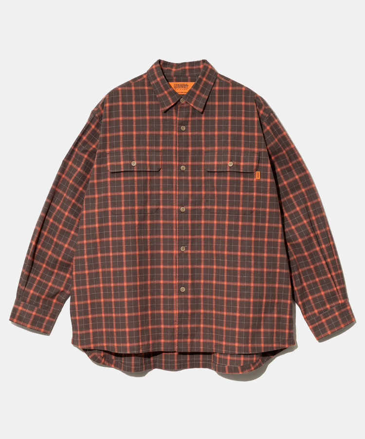 go slow caravan(ゴースローキャラバン) |UNIVERSAL OVERALL/ユニバーサルオーバーオール FLANNEL CHECK BOLD SHIRT (MENS)