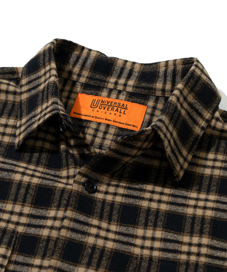go slow caravan(ゴースローキャラバン) |UNIVERSAL OVERALL/ユニバーサルオーバーオール FLANNEL CHECK BOLD SHIRT (MENS)