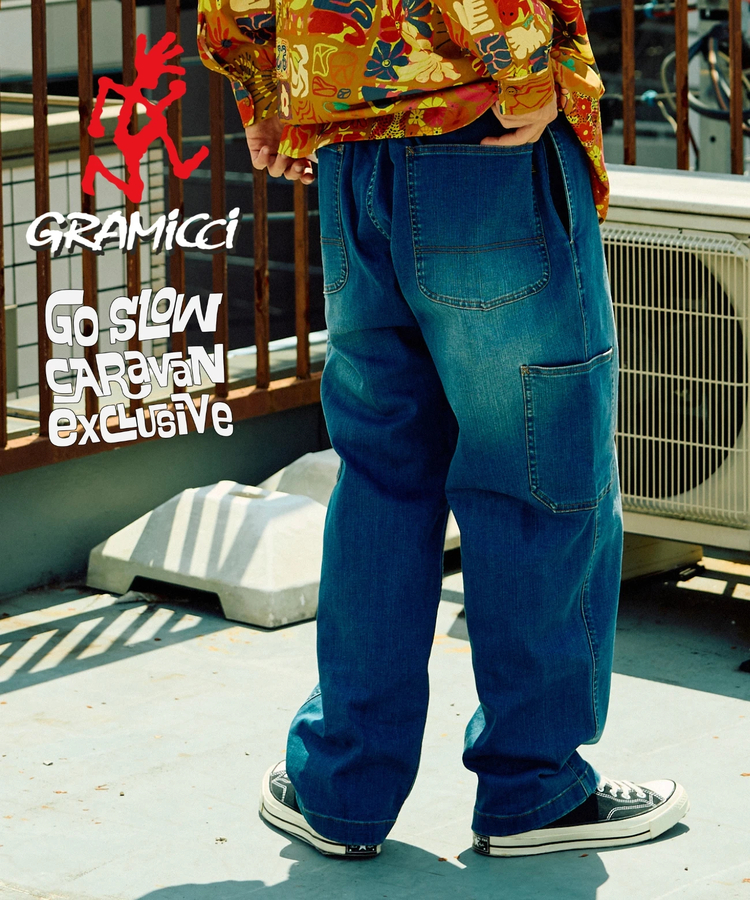 go slow caravan(ゴースローキャラバン) |【GSC別注】GRAMICCI/グラミチ LOOSE SIDE POCKET DENIM PANTS (MENS/WOMENS)
