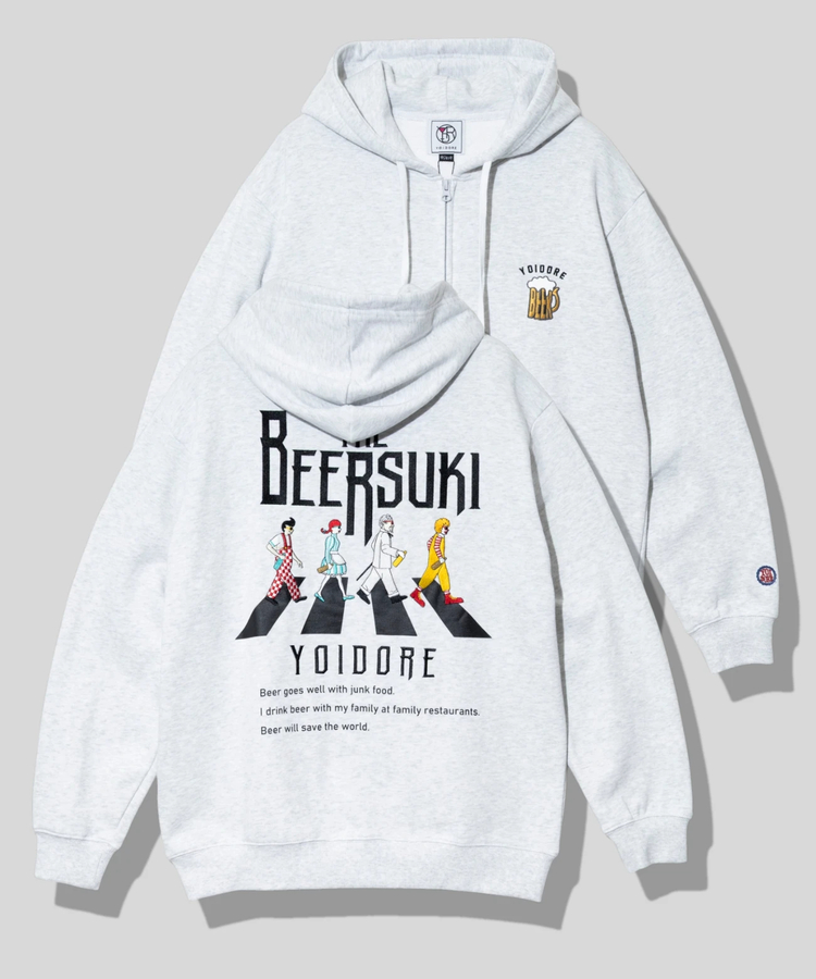 YOIDORE/酔いどれ ビール好き Zip パーカー (MENS)｜ファッション通販