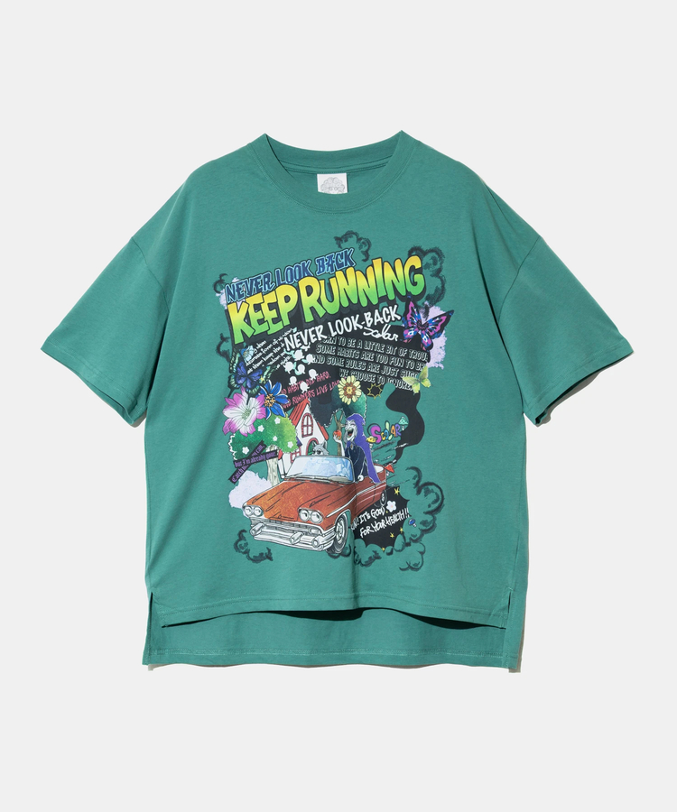 go slow caravan(ゴースローキャラバン) |ScoLar/スカラー ヴィランドライブ柄 TEE (WOMENS)