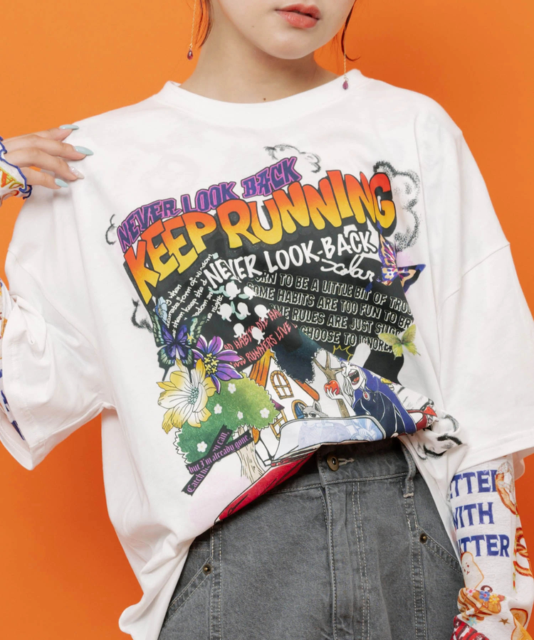 go slow caravan(ゴースローキャラバン) |ScoLar/スカラー ヴィランドライブ柄 TEE (WOMENS)