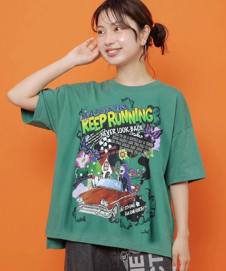 go slow caravan(ゴースローキャラバン) |ScoLar/スカラー ヴィランドライブ柄 TEE (WOMENS)