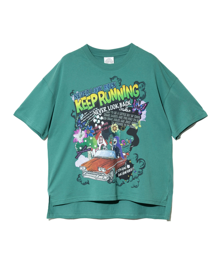 go slow caravan(ゴースローキャラバン) |ScoLar/スカラー ヴィランドライブ柄 TEE (WOMENS)