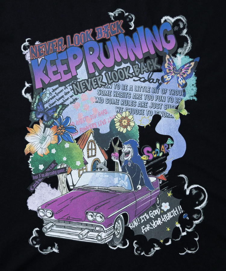 go slow caravan(ゴースローキャラバン) |ScoLar/スカラー ヴィランドライブ柄 TEE (WOMENS)