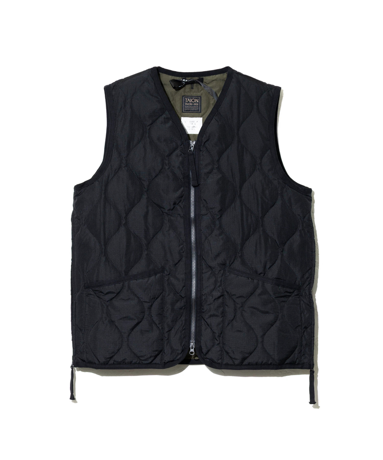 go slow caravan(ゴースローキャラバン) |TAION/タイオン MILITARY W -ZIP V NECK DOWN VEST (MENS)