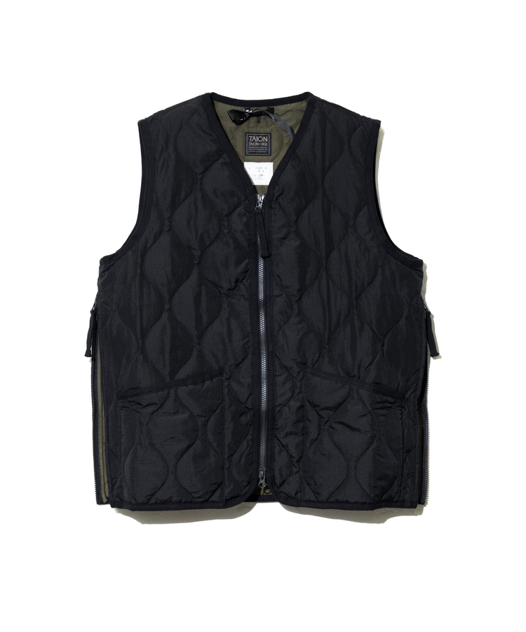 go slow caravan(ゴースローキャラバン) |TAION/タイオン MILITARY W -ZIP V NECK DOWN VEST (MENS)