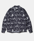 go slow caravan(ゴースローキャラバン) |Revo./レヴォ リネン混キャットプリントLSシャツ (MENS)