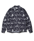 go slow caravan(ゴースローキャラバン) |Revo./レヴォ リネン混キャットプリントLSシャツ (MENS)