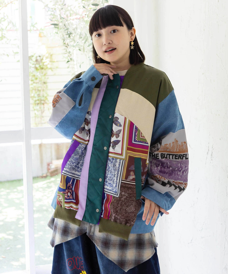 ScoLar/スカラー ミクスチャープレミアムブルゾン (WOMENS
