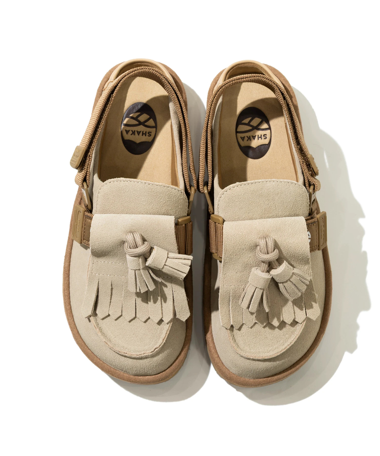 go slow caravan(ゴースローキャラバン) |SHAKA/シャカ MOC MULE TASSEL SUEDE (WOMENS)