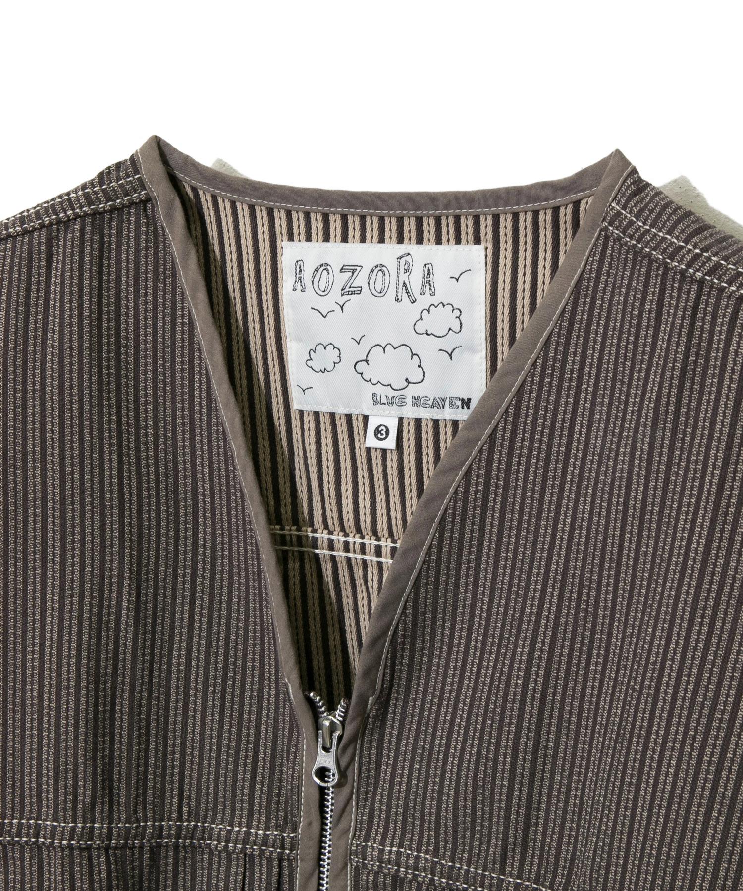 AOZORA ノーカラーZIPブルゾン(MENS)｜ファッション通販 SANKO BAZAAR 