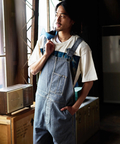 AOZORA BLUE HEAVEN(アオゾラ ブルー ヘヴン) |AOZORA刺し子デニムオーバーオール(MENS)