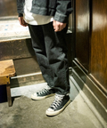 AOZORA BLUE HEAVEN(アオゾラ ブルー ヘヴン) |AOZORA強撚ブラックデニムロングガゼットパンツ(MENS)