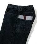 AOZORA BLUE HEAVEN(アオゾラ ブルー ヘヴン) |AOZORA強撚ブラックデニムロングガゼットパンツ(MENS)