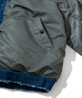 AOZORA BLUE HEAVEN(アオゾラ ブルー ヘヴン) |AOZORAナイロンツイル×デニム中綿フライトJK(MENS)