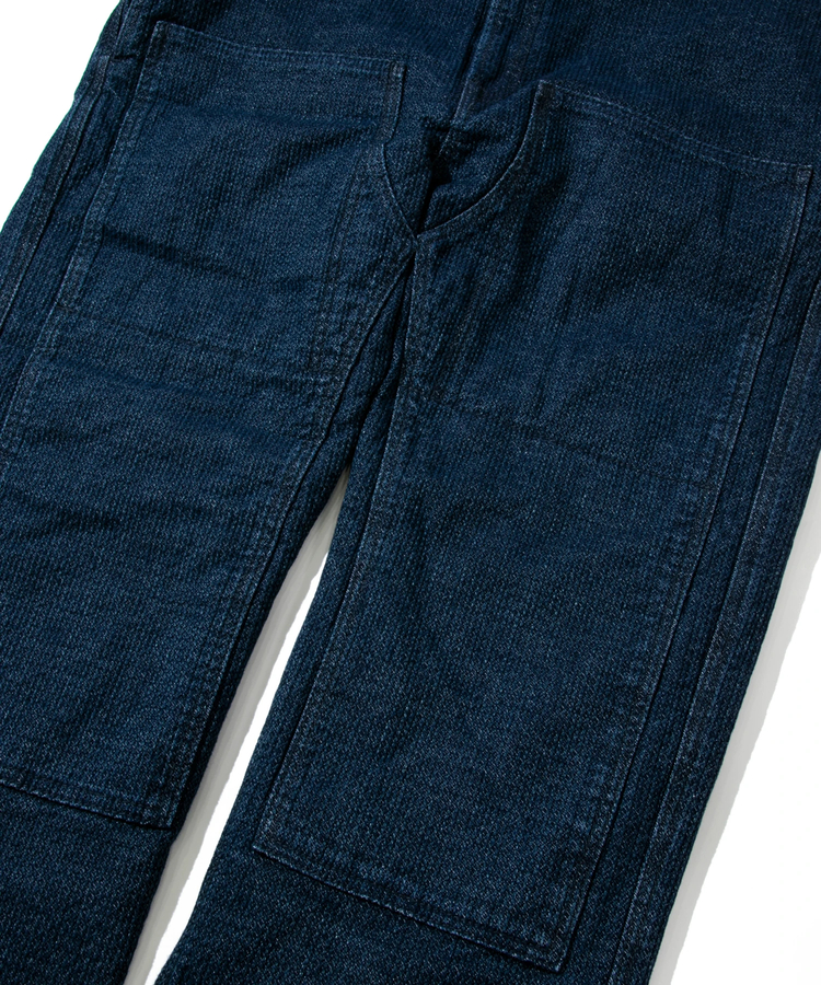AOZORA BLUE HEAVEN(アオゾラ ブルー ヘヴン) |AOZORA刺し子デニム中綿オーバーオール(MENS)