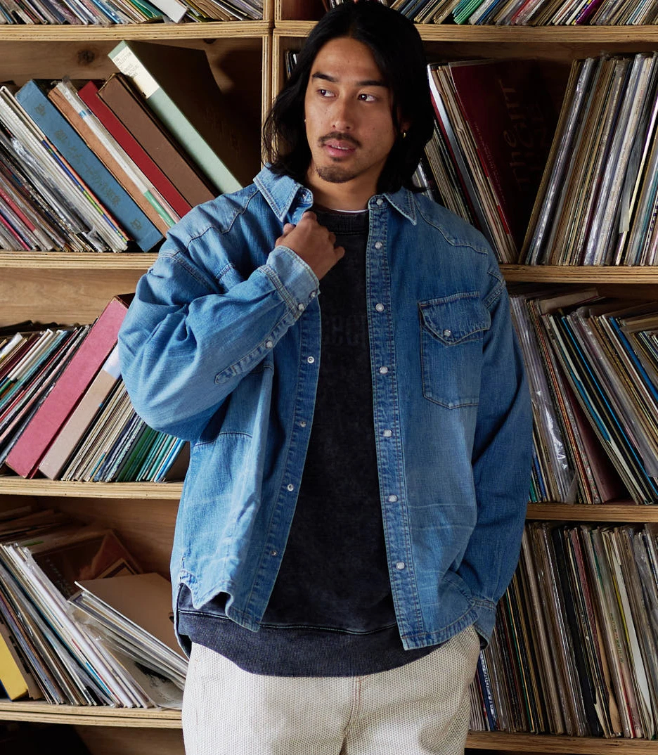 AOZORA DENIM UNISEXワイドW/Tシャツ(MENS)｜ファッション通販