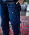 AOZORA BLUE HEAVEN(アオゾラ ブルー ヘヴン) |AOZORA刺し子DENIM UNISEXアーミーイージーパンツ (MENS/WOMENS)