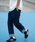 AOZORA BLUE HEAVEN(アオゾラ ブルー ヘヴン) |AOZORA 刺し子DENIM UNISEXロールアップパンツ (MENS/WOMENS)