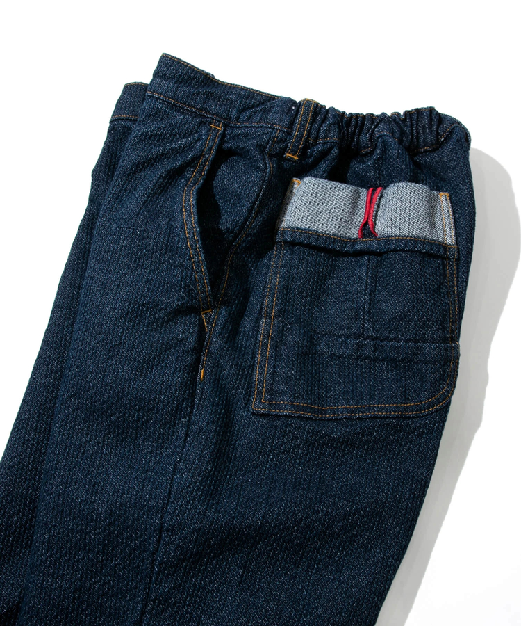 AOZORA 刺し子DENIM UNISEXロールアップパンツ (MENS/WOMENS)｜ファッション通販 SANKO  BAZAAR（サンコーバザール）