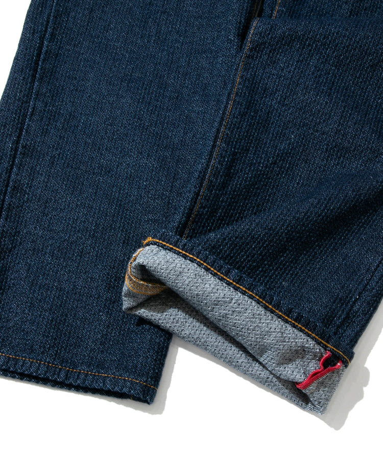 AOZORA 刺し子DENIM UNISEXロールアップパンツ (MENS/WOMENS)｜ファッション通販 SANKO  BAZAAR（サンコーバザール）