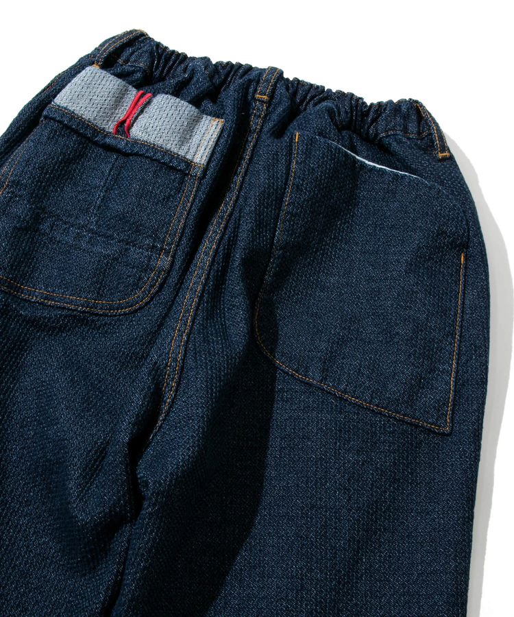 AOZORA 刺し子DENIM UNISEXロールアップパンツ (MENS/WOMENS)｜ファッション通販 SANKO  BAZAAR（サンコーバザール）