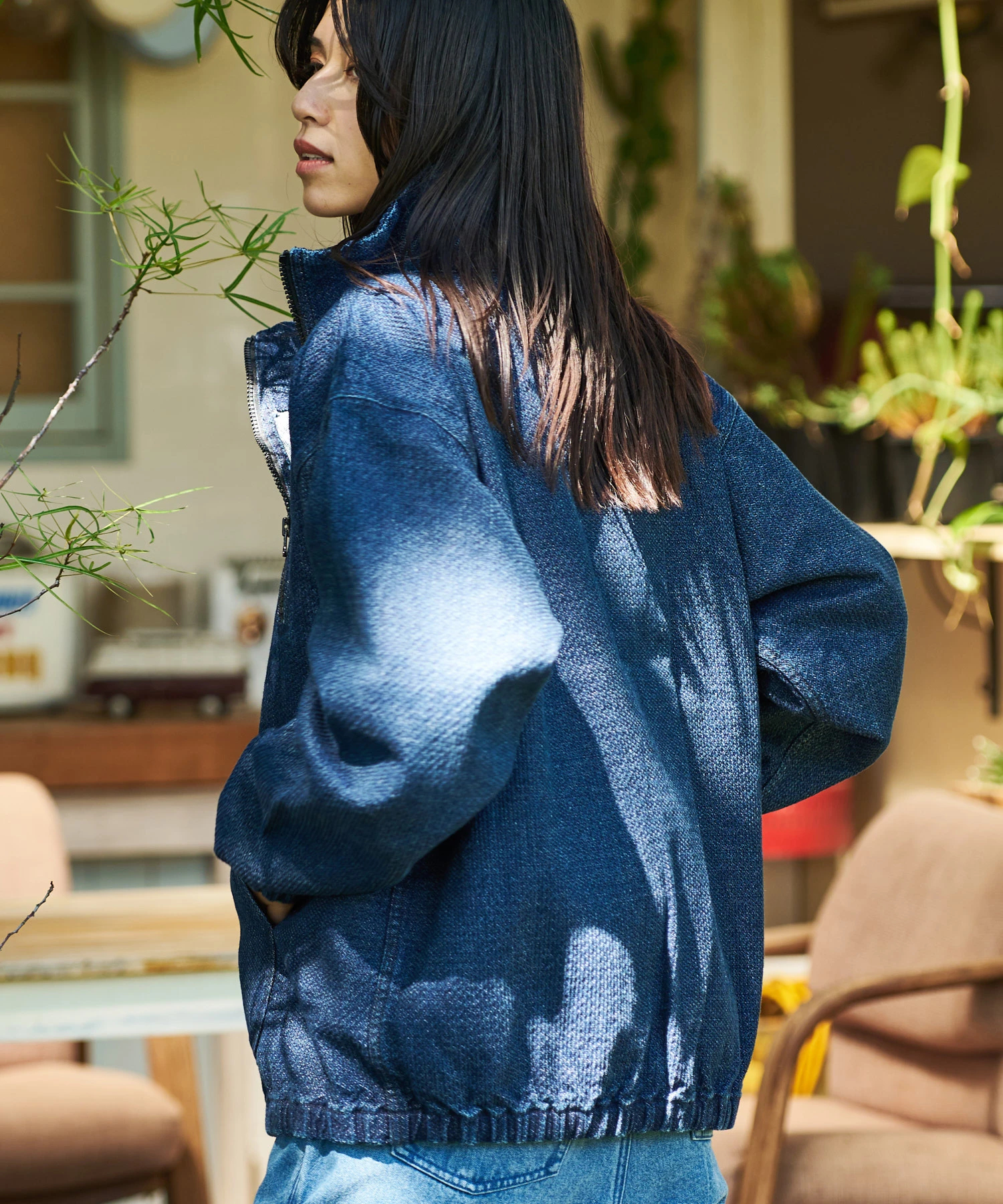 AOZORA刺子デニムWzipスタンド(MENS)｜ファッション通販 SANKO
