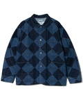 AOZORA BLUE HEAVEN(アオゾラ ブルー ヘヴン) |AOZORA デニムカバーオール -ダイヤ柄- (MENS)