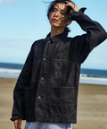 AOZORA BLUE HEAVEN(アオゾラ ブルー ヘヴン) |AOZORA デニムカバーオール -ダイヤ柄- (MENS)