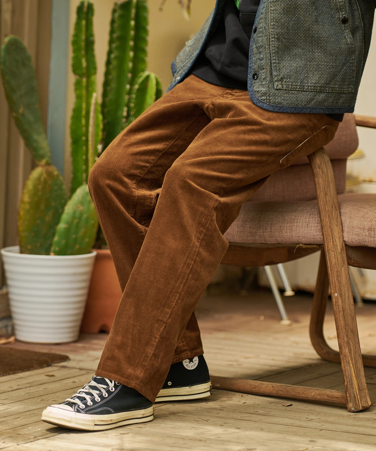 AOZORA BLUE HEAVEN(アオゾラ ブルー ヘヴン) |AOZORAコーデュロイロングガゼットパンツ(MENS)