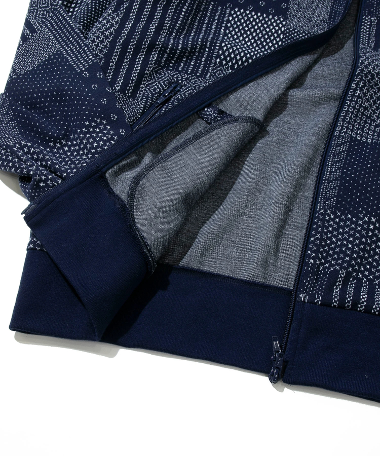 AOZORA BLUE HEAVEN(アオゾラ ブルー ヘヴン) |AOZORA 刺し子カットJQトラックジャケット (MENS)