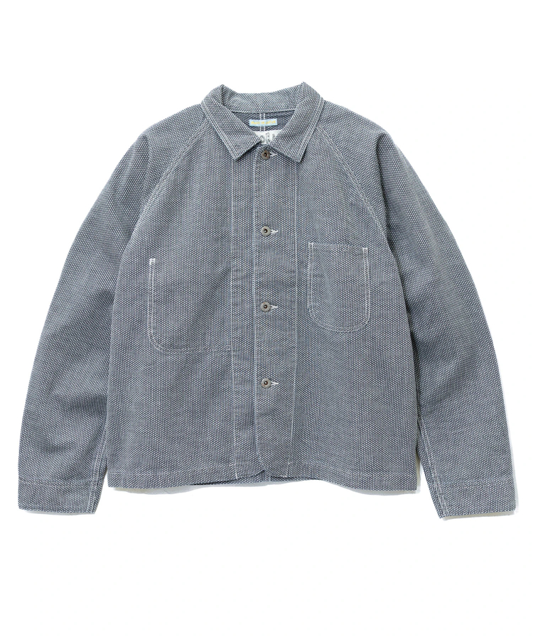 AOZORA BLUE HEAVEN(アオゾラ ブルー ヘヴン) |刺し子シャンブレーショートカバーオール(MENS)