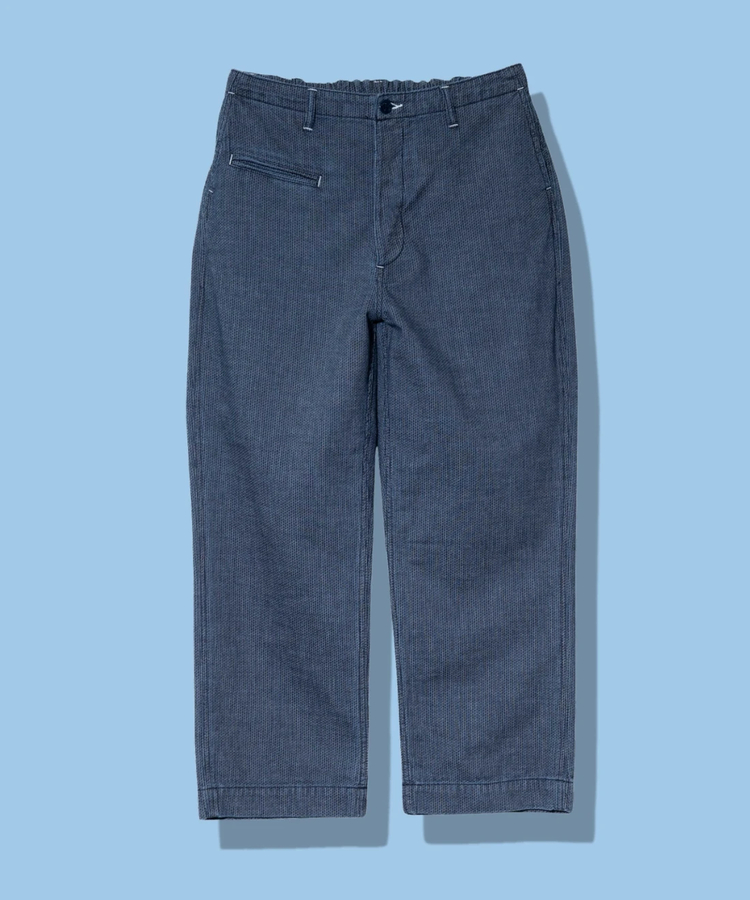 AOZORA BLUE HEAVEN(アオゾラ ブルー ヘヴン) |AOZORA刺し子シャンブレートラウザー(MENS)