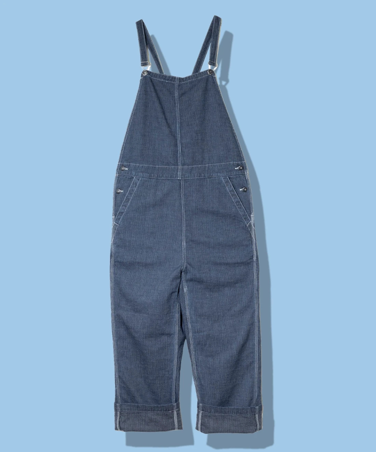 AOZORA BLUE HEAVEN(アオゾラ ブルー ヘヴン) |AOZORA刺し子シャンブレーサロペット(WOMENS)