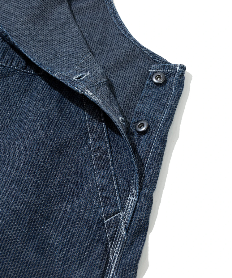 AOZORA BLUE HEAVEN(アオゾラ ブルー ヘヴン) |AOZORA刺し子シャンブレーサロペット(WOMENS)