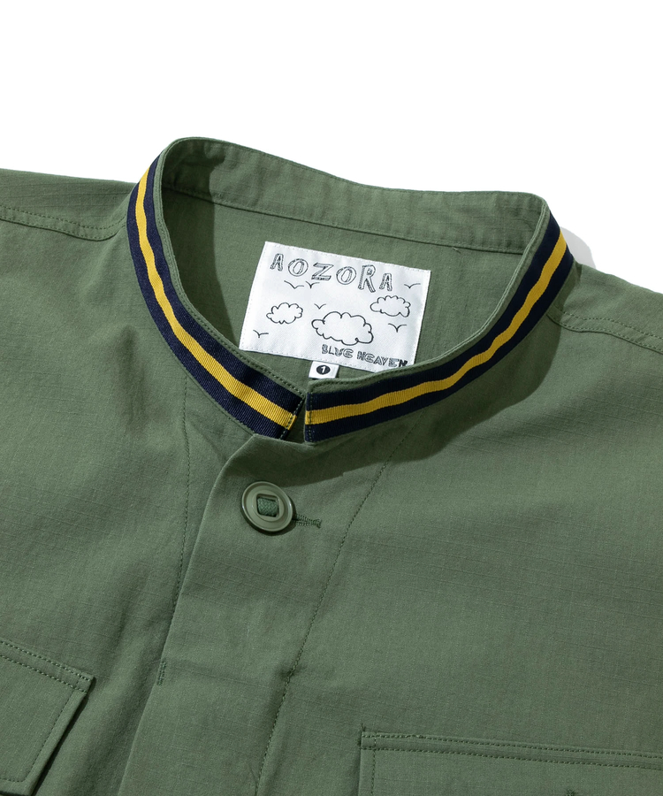 AOZORA BLUE HEAVEN(アオゾラ ブルー ヘヴン) |AOZORA 綿リップライン入りアーミーJK (MENS/WOMENS)