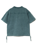 AOZORA BLUE HEAVEN(アオゾラ ブルー ヘヴン) |AOZORA 度詰め天竺+製品染めパウダーブリーチTシャツ (MENS)