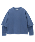 AOZORA BLUE HEAVEN(アオゾラ ブルー ヘヴン) |AOZORAボーダー+製品染めストーンウォッシュレイヤードロンT(MENS)