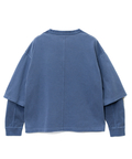 AOZORA BLUE HEAVEN(アオゾラ ブルー ヘヴン) |AOZORAボーダー+製品染めストーンウォッシュレイヤードロンT(MENS)