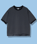 AOZORA BLUE HEAVEN(アオゾラ ブルー ヘヴン) |AOZORA ボーダー+製品染めストーンウォッシュTシャツ (MENS)