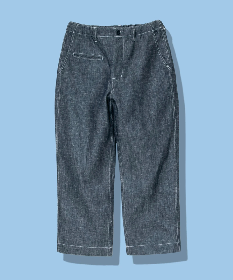 AOZORA BLUE HEAVEN(アオゾラ ブルー ヘヴン) |AOZORA LINEN/COTTN DENIMトラウザーパンツ(MENS)